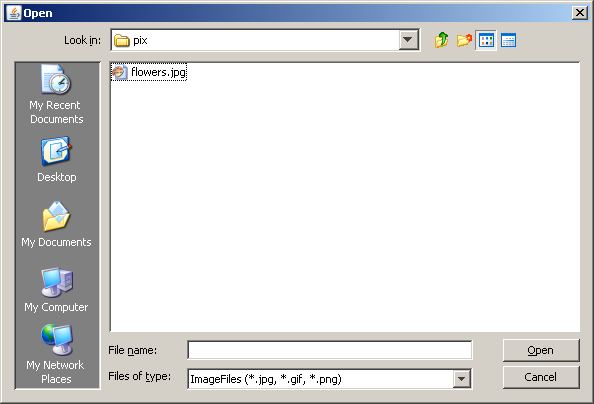 ImageViewer3 File Chooser Screen Shot