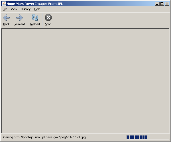 MarsViewer2 Progress Screen Shot